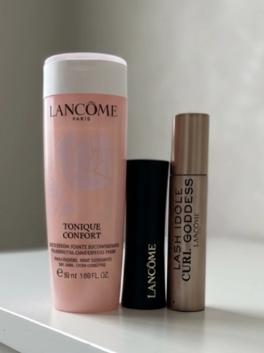 Lancôme Lash Idole mascara Labsolu Rouge lipstick REHYDRATING COMFORTING TONER